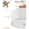 Audickic Gold Semi Flush Mount Ceiling Lights, 4-Light 18" Ceiling
