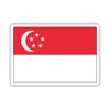 Squiddy Singapore Flag Country Pride - Vinyl Sticker (7" Wide)
