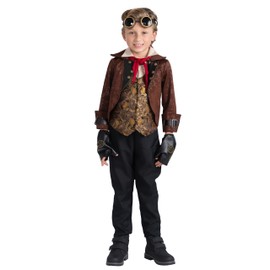 Dress Up America Steampunk Costume for Boys - Victorian Steam Punk Costume Set for Kids