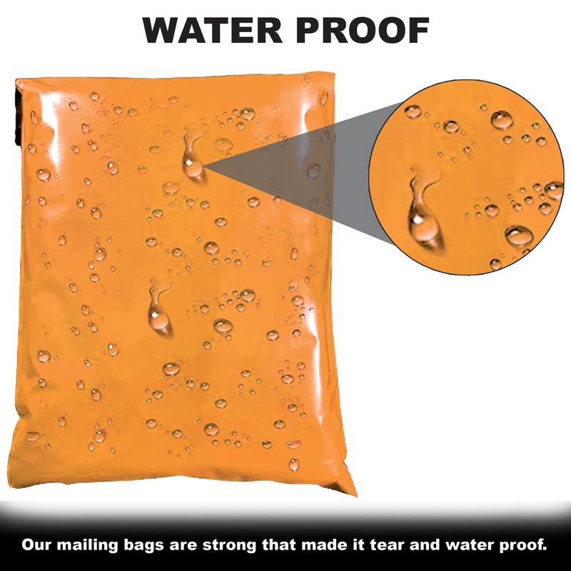 JeeJaan® 50 Pcs of Orange Courier Bags 12 x 16
