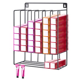 MorningRo Hair Color Organizer for Salon Metal Hair Color Tube Storage Rack Wall Mounted Organizer for Salon Beauty Home Dye Tube Display Tool, Black