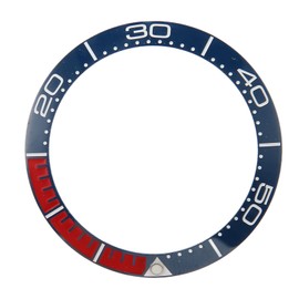 Professional Watch Bezel Insert 38mm Ceramic Watch Bezel Ring Repair Replacement Accessory for Watchmaker Red and Blue