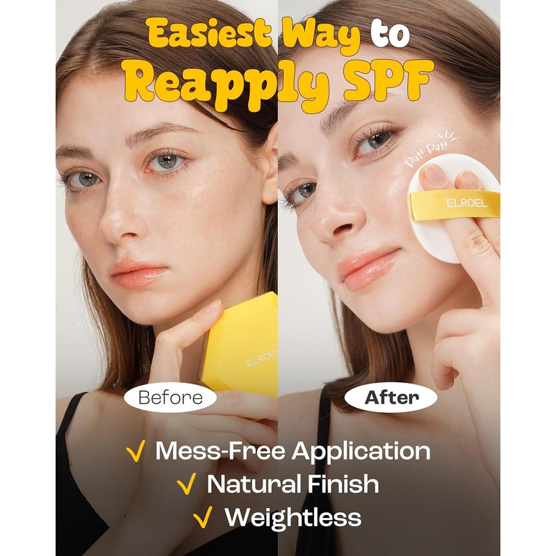 ELROEL Pang Pang Sun Cushion Plus - Korean Hypoallergenic &