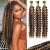 Human Braiding Hair Deep Wave Bulk 100g 22 Inch P4/27