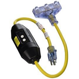 POWER ZONE ORG320803 Tap Three Outlet GFCI, 3-Feet