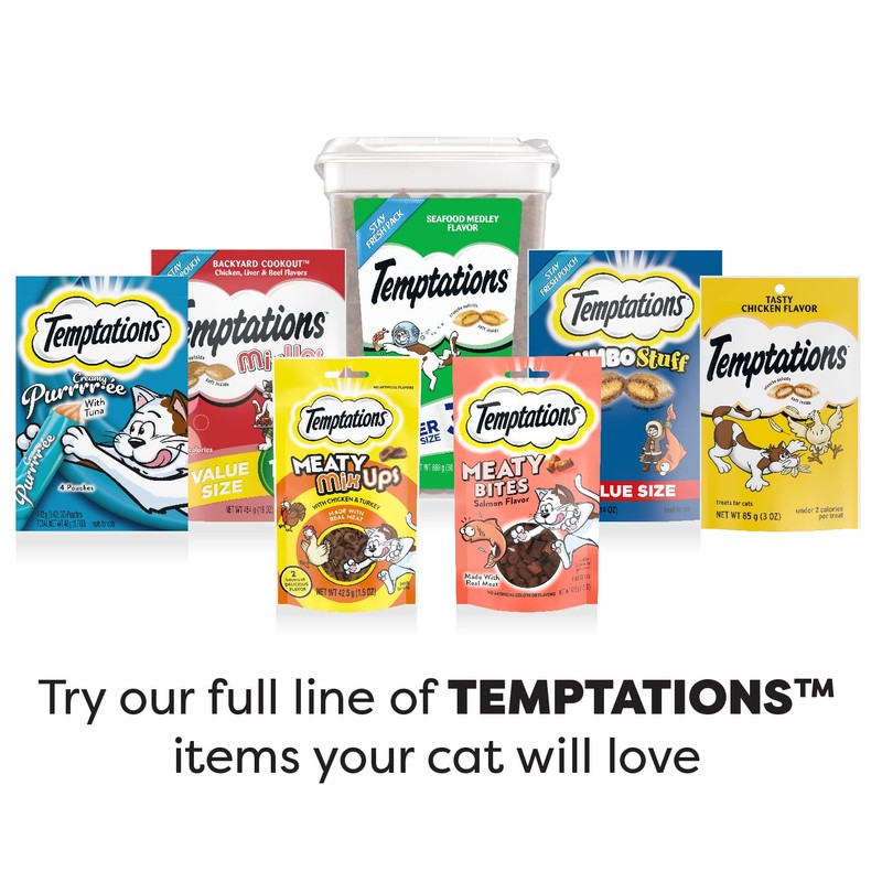 TEMPTATIONS Classic Crunchy and Soft Cat Treats Shrimpy Shrimp Flavor,