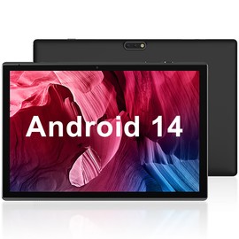 10 inch Tablet Android 14 Tablet PC, 10.1" Android Tablets DDR4 6GB RAM(4GB Expand) 32GB ROM 2MP+8MP Dual Camera WiFi-6 BT Support 1TB Expand 10 IN IPS Tab 6000mAh Battery Powerful Performance Tablets