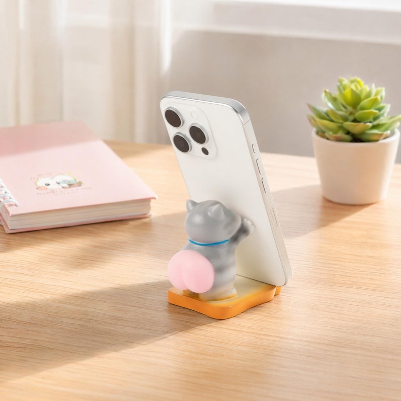 Oinas Cute Cat Phone Stand - Phone Holder with Silicone