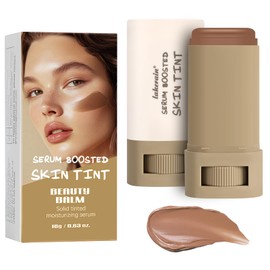 2Pcs Foundation Stick Beauty Balm Serum Boosted Skin Tint, Solid Tinted Moisturizing Serum Contour Stick Foundation Face for Women, Hydrates, Natural Finish Makeup (#6, 6)