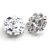 24PCS Rhinestone Buttons for Crafting Silver Crystal Flower Button Embellishments Crafting Bulk for
