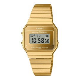 Casio A700WEVG-9A Digital Watch, gold, Bracelet Type