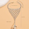 Hand Chian Ring Bracelet Hand Chain Rhinestone Tassel Bracelet with