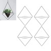 4Pcs Hanging Flower Basket Holder Metal Iron Hanging Plant Flower
