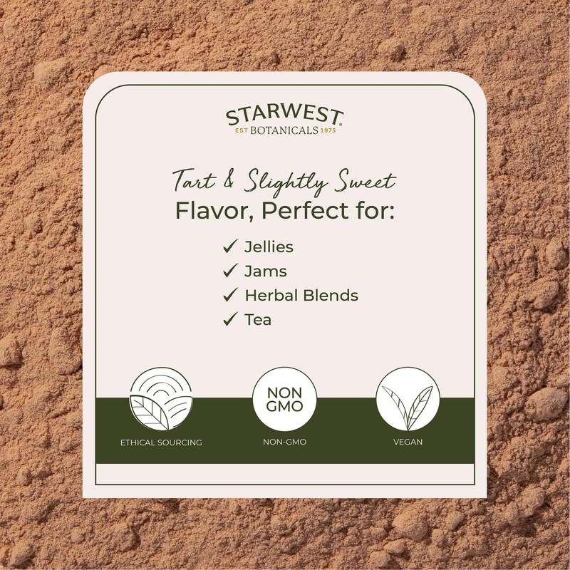 STARWEST BOTANICALS Organic Hawthorn Berry Powder, 16 oz, 1 lb