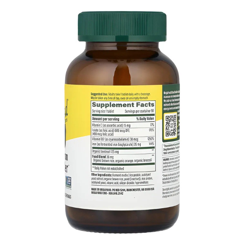 Megafood Blood Builder Suplemento De Hierro 90 Tabs Sabor Sin