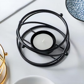 Warmself Delicate Romantic Metal Tealight Candle Holder Oil Tart Burner Aroma Diffuser Furnace Home Decoration Black White