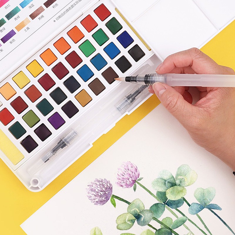 Water Color Paint 24 Bright Colors Quick Drying High Transparency