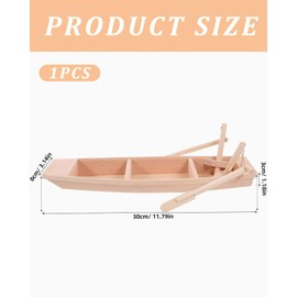 QLEUIFT 1 x Single Man Dinghy Model DIY Wooden Boat Model Wooden Sailing Boat Craft Small Model Fishing Boat Ship Decorating Wooden Boat Model