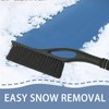 langyoujia Car Ice Scraper with Broom, 2-in-1 Car Ice Scraper
