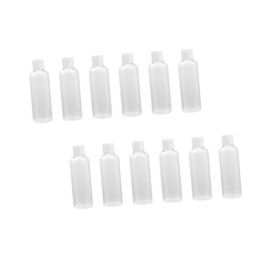 IWOWHERO 100ml Refillable Travel Shampoo Bottle 12 Pack Empty Cosmetics Bottles Flip Cap for Liquid Emulsion Suitable for Travel and Daily Use