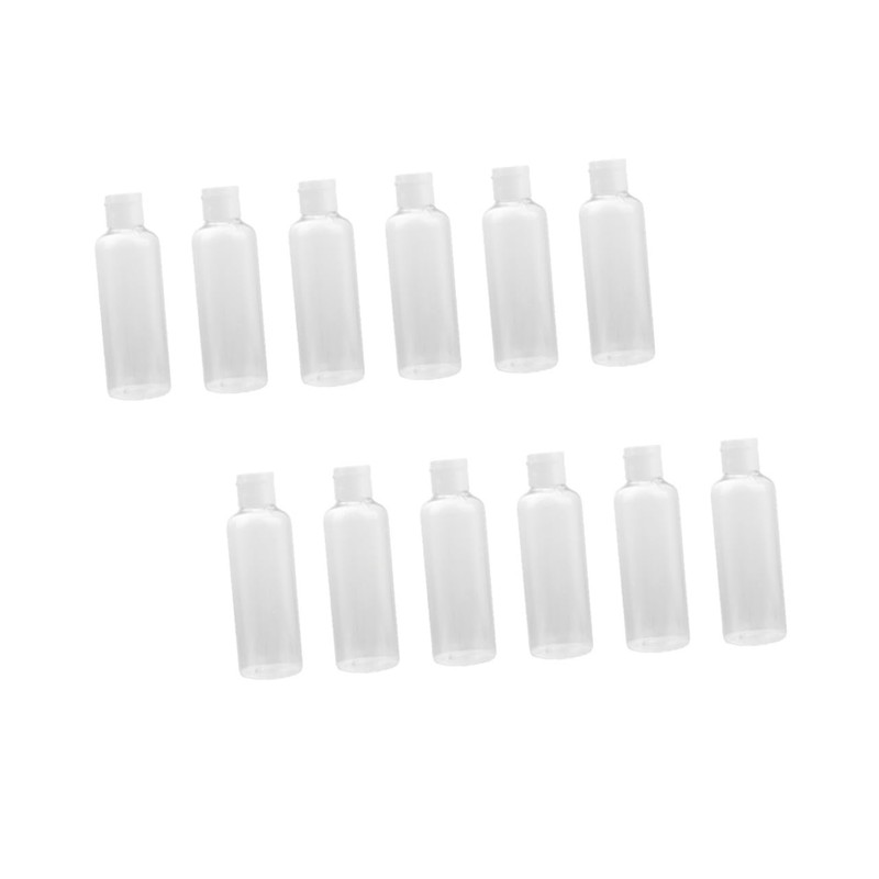 IWOWHERO 100ml Refillable Travel Shampoo Bottle 12 Pack Empty Cosmetics