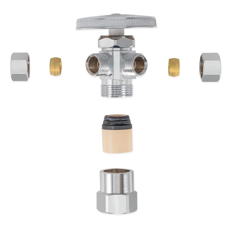 Eastman Multi-Turn Dual Outlet 3-Way Shut-Off Valve, 1/2 Inch CPVC