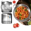 14.5 Inch Stainless Steel Wok with Steel Lid | Jumbo