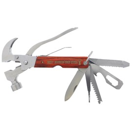 Deer Hunting Gift for Dad Best Buckin Dad Ever Laser Engraved 12-in-1 Hammer Multitool Camping Survival Hammer Multi Tool