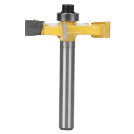 Broca de 4 Cuchillas Brocas de Carburo Cementado Brocas de Fresado Herramienta de Fresado Con Ranura En T Accesorios Para Trabajar La Madera Para Maderas En El Hogar(4-Blade T Slot Router Bit 6X1/4)