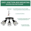 WILON Kitchen Light Fixtures Ceiling Mount, Black Ceiling Light Fixtures