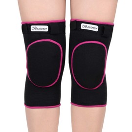 Bezioner Protective Knee Pads Dance Thick Sponge Anti-Slip Collision Avoidance Knee Sleeve for Kids and Audlts Balck M