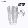 eMKay® Pack of 12 Reusable Dimple Plastic Tumblers (650ml) Clear