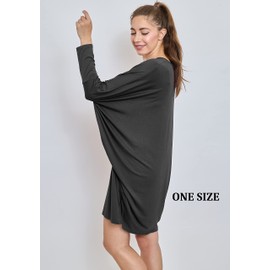 Van Der Rich ® - Tunic dress long sleeve oversize (made in Italy) - women's, black, Einheitsgröße