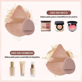42pcs Brochas Maquillaje Profesional Esponjas Neceseres