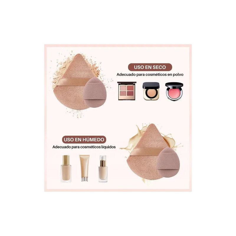 42pcs Brochas Maquillaje Profesional Esponjas Neceseres