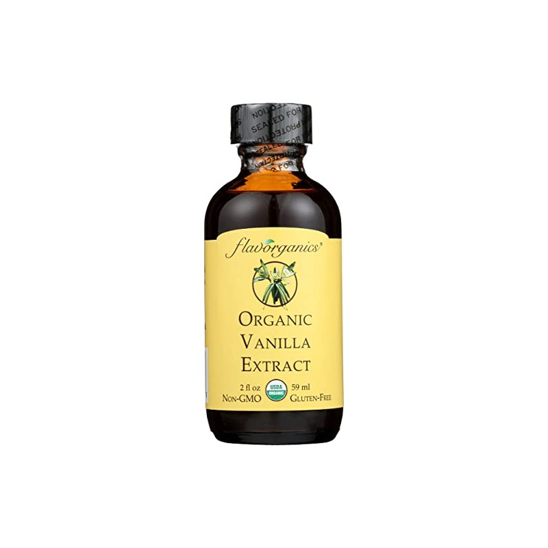 Flavorganics Organic Vanilla Extract, Gluten Free, Non GMO, 2 Ounce