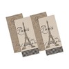 Contemporary Home Living Set of 4 Beige and Brown Paris