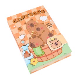 Capybara Notebook, 5.1x7.3" Capybaras Taking Bath Magnetic Snap Colorful Inner Page Cute Animal Journal, Adorable Notebook for School, Office & Travel