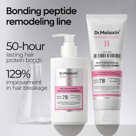 Dr.Melaxin Bondex Protein Bonding Remodeling Shampoo with Argan Oil | Strengthening Keratin & Peptides Bonder | Repair Hair | 13.52 fl.oz.