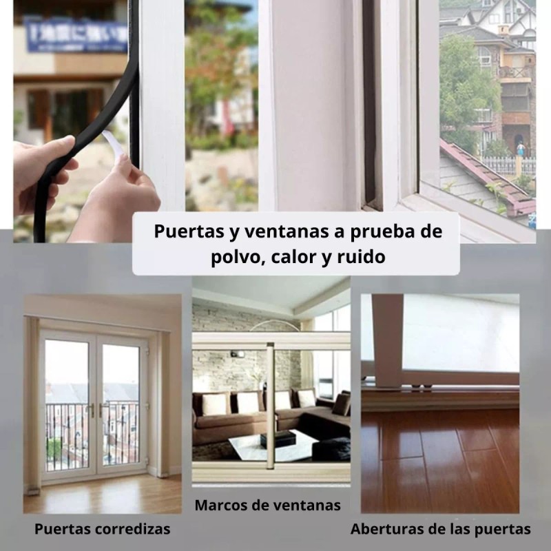 Estuchelandia Tira Sellado Espuma Ventana Puerta Cinta Anti Polvo Viento