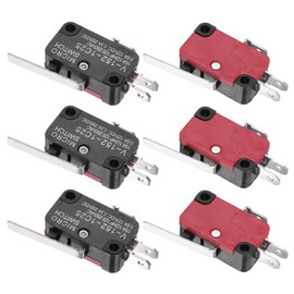 sourcing map 6Pcs V-152-1C25 1NO + 1NC Micro Limit Switch 15A 125/250VAC Waterproof Miniature Micro Switches for Precision Components