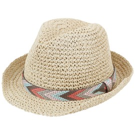 Chillouts Medellin Crushable Straw Hat Summer Sun Hat Beach Hat Trilby Straw Trilby - natural