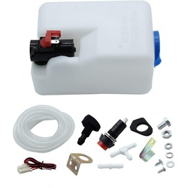 1 Set 12V Windscreen Washer Bottle Kit with Motor Pump Hose Jets Wiring Switch