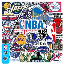 32 Stück Basketball Sport Aufkleber, Basketball Team Logo Aufkleber, Motivation,Benutzerdefinierte Graffiti Aufkleber, Wasserdichte Vinyl Aufkleber für Jungen Handy Laptop