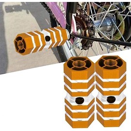 Broco Rear Axle Peg Bicycle Aluminium Alloy Pegs BMX Pegs (Gold)
