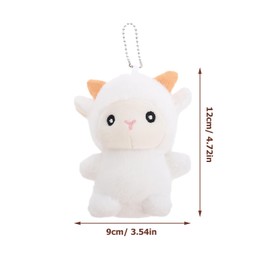 Alasum Lamb Keychain Little Lamb Keychain Pendant Beautiful Keychain Decoration Backpack Charm Keychain Cute Pendant Key Ring Decor Plush White