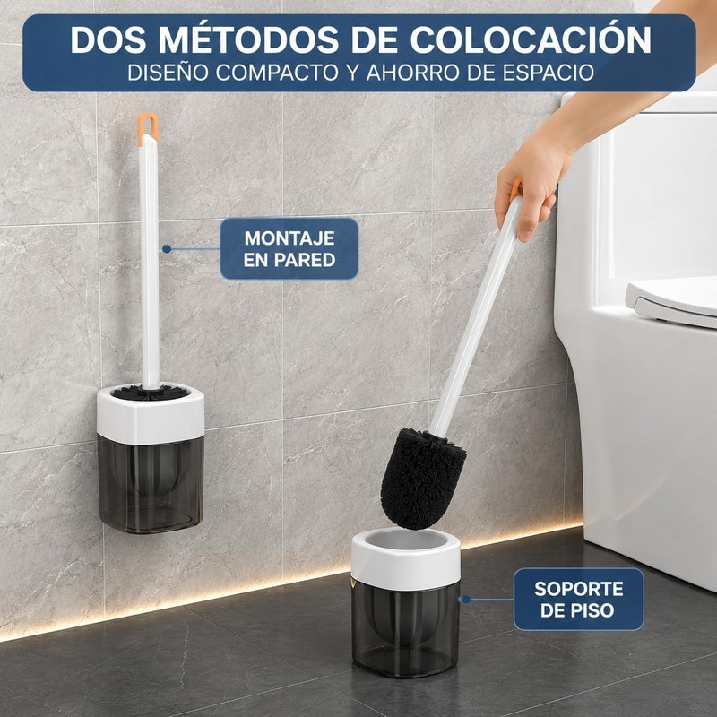 Cepillo para Inodoro BEBK FECT006 Pack de 2 Cerdas 360°