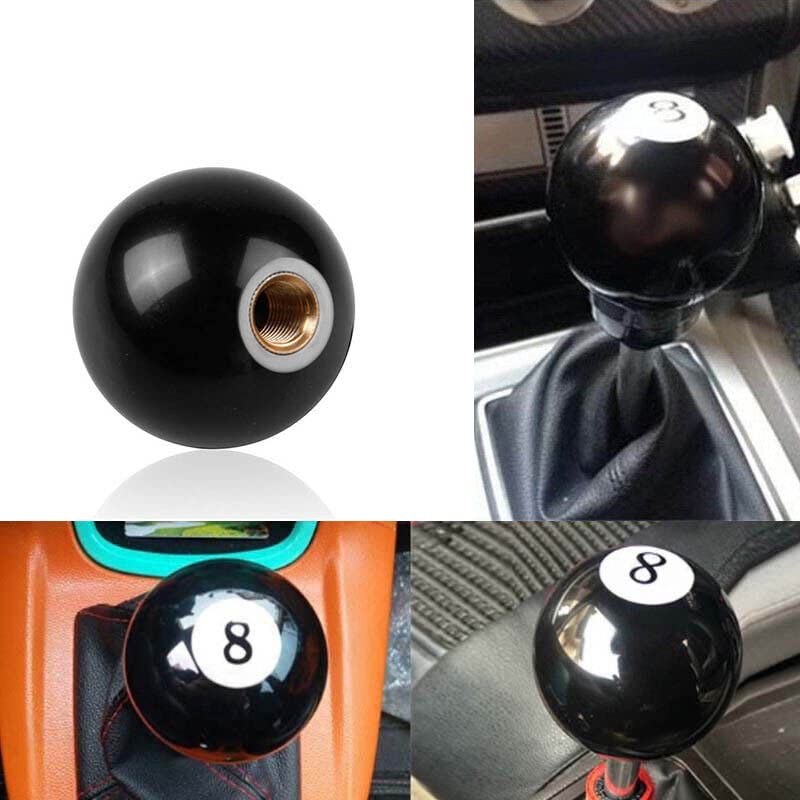 AIMALL Black 8-Ball Car Gear Shift Knob Universal Manual Shifter