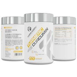 Forzagen | Suplemento Alimenticio Turmeric Curcumin | 400 mg de Curcuma | 120 Servicios | Antiinflamatorio y Antioxidante | Suplemento Natural | 120 C