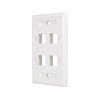 Quad Outlet Rj45 Universal Keystone Face Plate / Wall Plate,